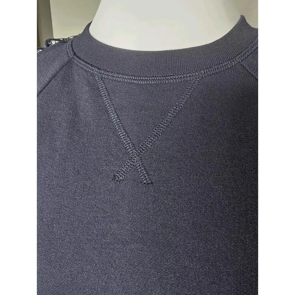 Boden Navy Women’s Sweatshirt Ruffle Sleeves Floral Design - Size 6 - Picture 4 of 13